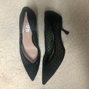 Zara Polka Dot kitten heels
